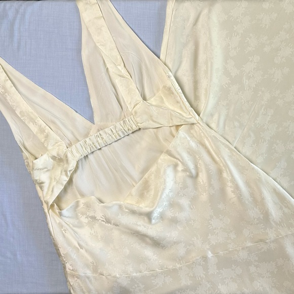 Petal & Pup Cream Satin Maxi Dress - Picture 3 of 4